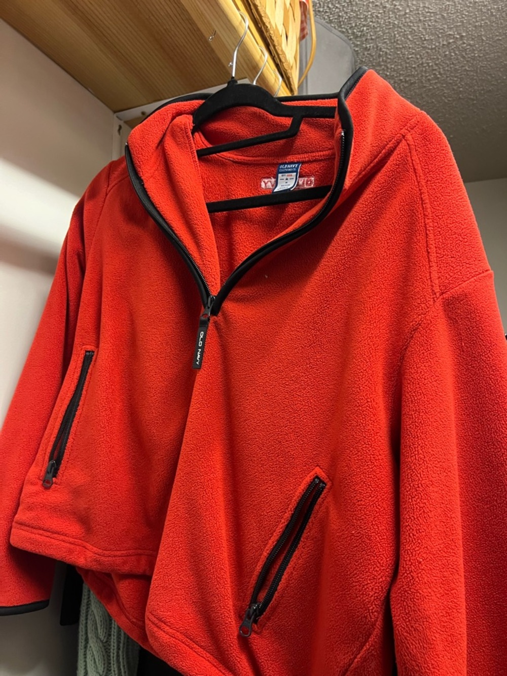 Old Navy Red Fleece Half-Zip Pullover